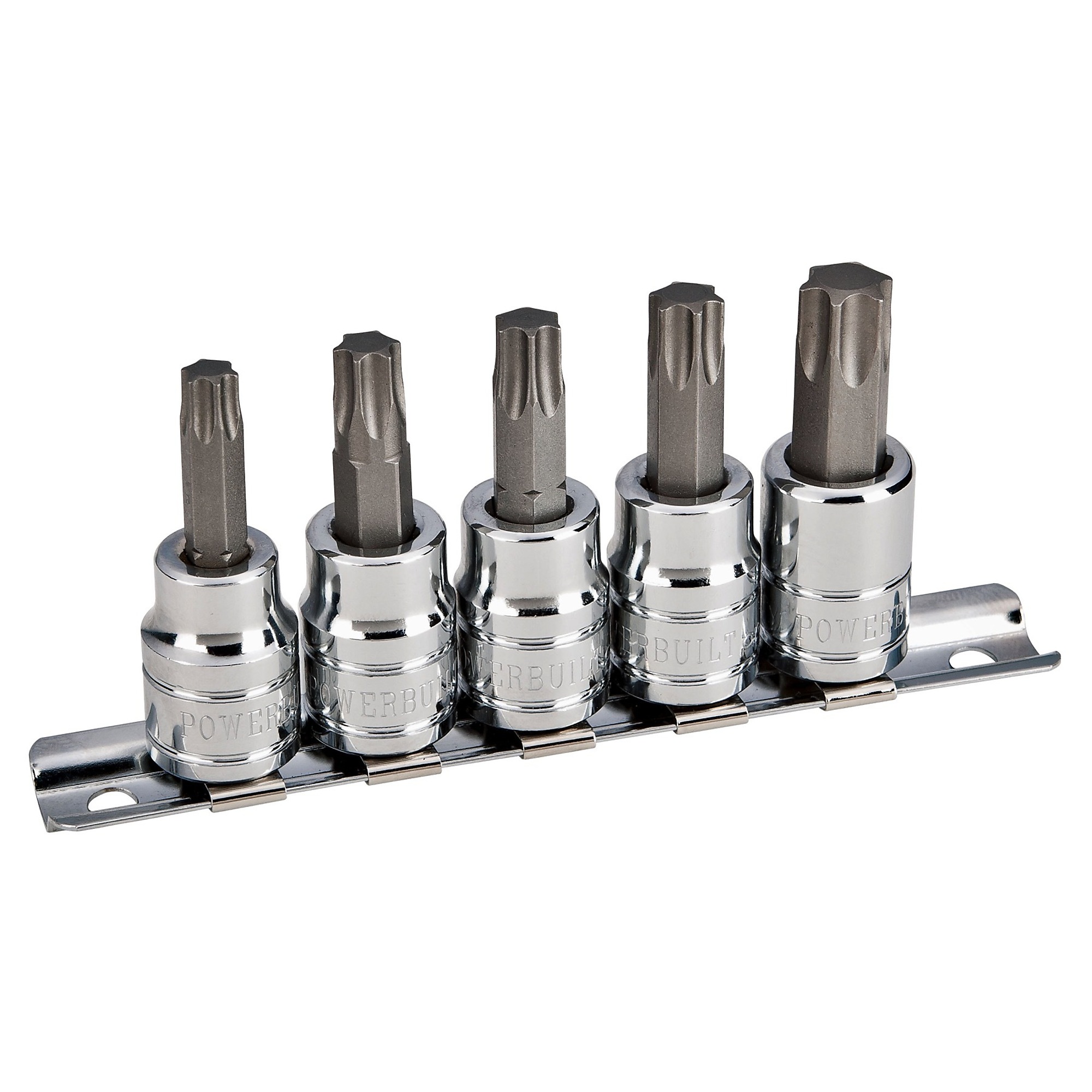 Powerbuilt, 5 Piece 3/8 Inch Drive Star Bit Socket Set, Model # 647363